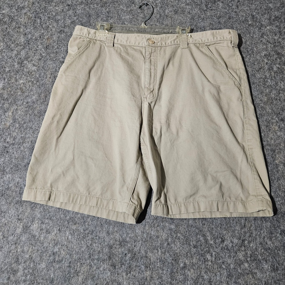 Carhartt Mens Shorts Size 42 Beige Canvas Workwear Casual Outdoor
